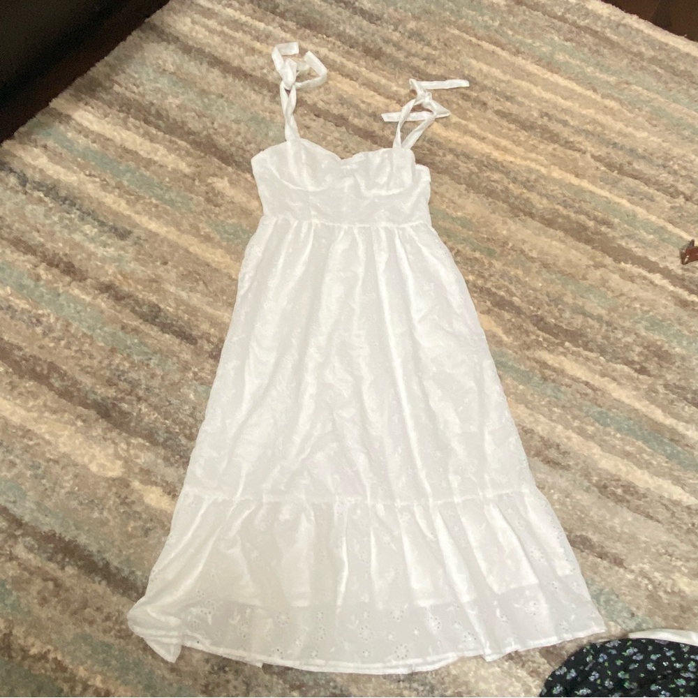 White Dress with Tie Straps